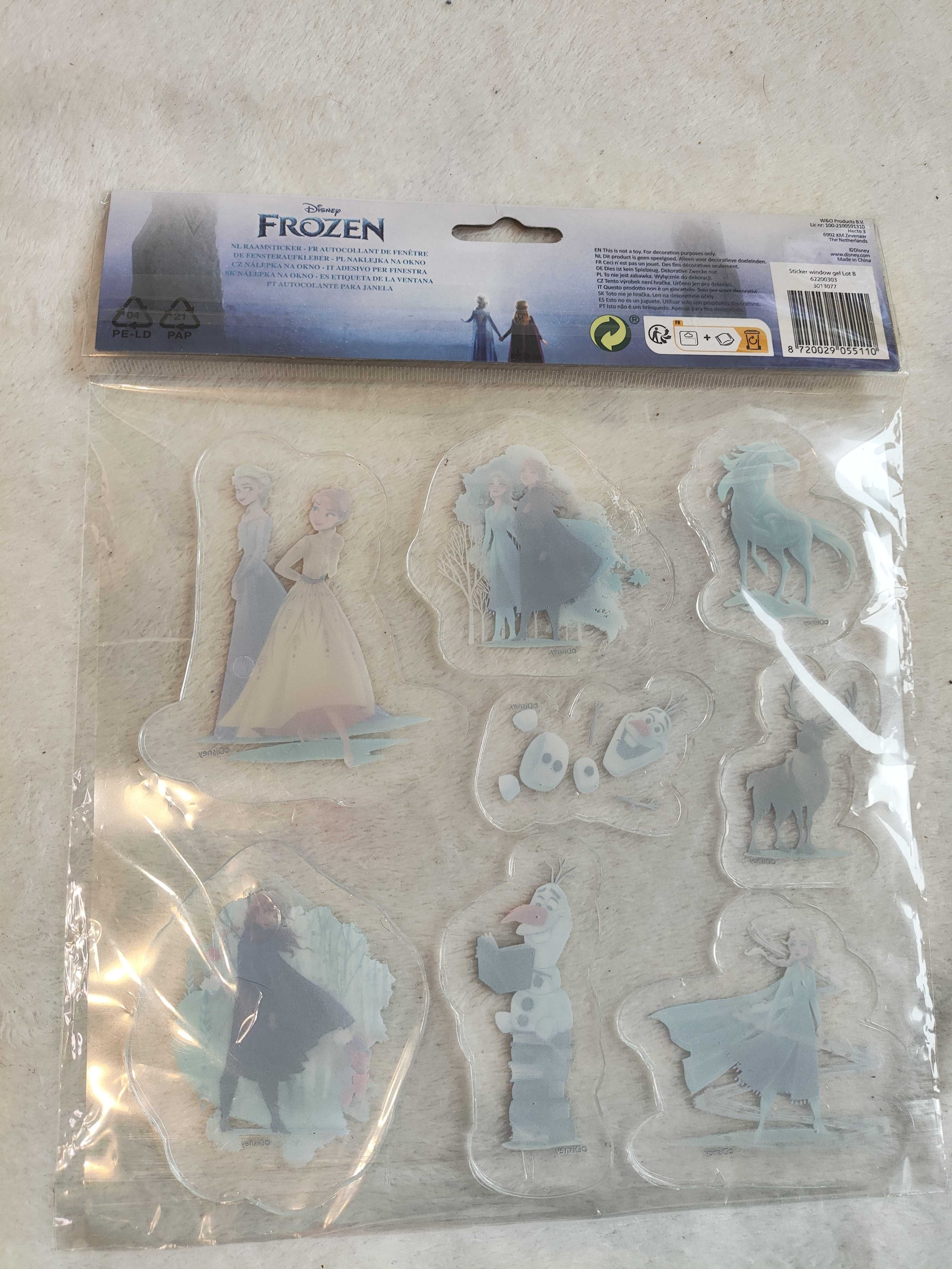Frozen - naklejki żelowe na okno Kraina Lodu