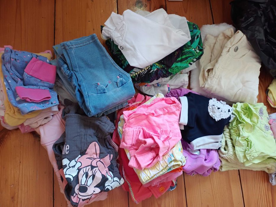 mega paka 62 68 ubranek ubranka 74 dla dziewczynki 0-3-6-9mies 80cm