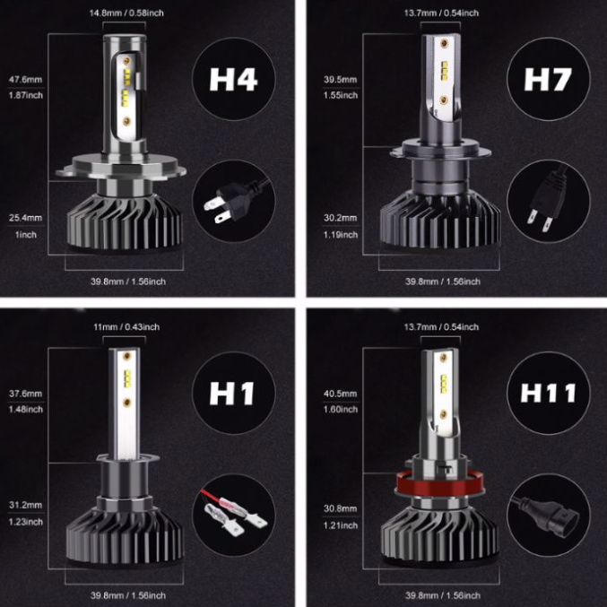 INFITARY Zes Chip 90W 22000lm міні Авто LED/Лед лампи h1,h3,h4,h7,h8.
