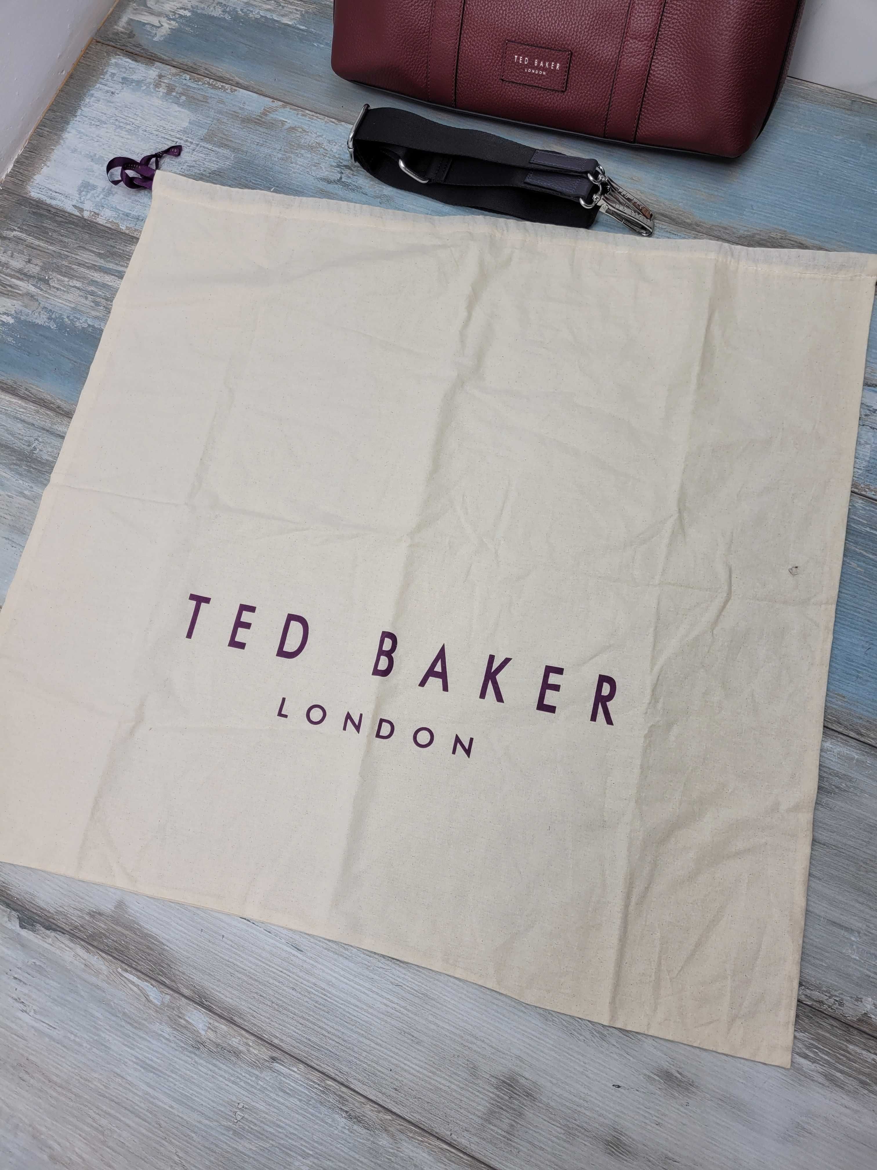 TED BAKER INFERN LEATHER DOCUMENT BAG elegancka torba aktówka skóra