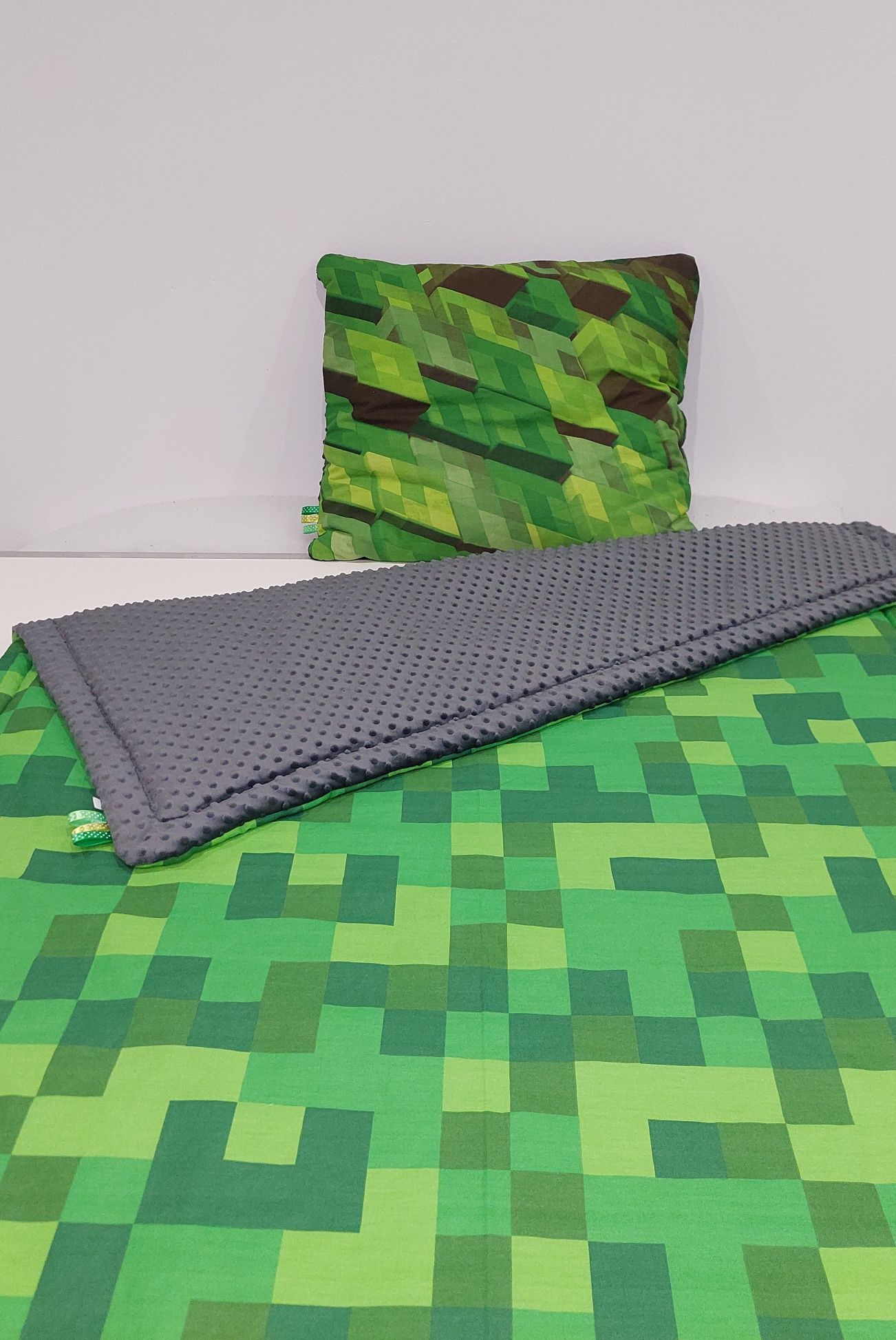 Pościel Minecraft 140x200cm  minky bawełna