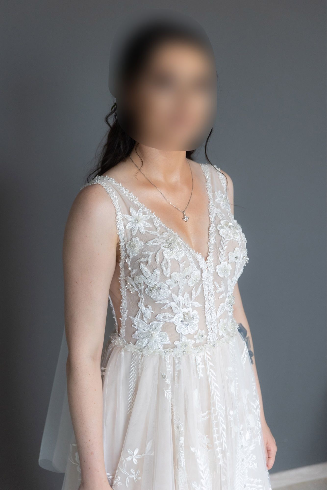 Suknia- Boho, koronka, tren, Glamour
