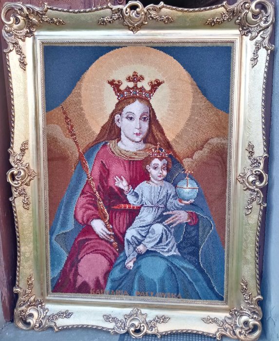 Wełniany gobelin Matka Boska Kalwaryjska (Pacławska)