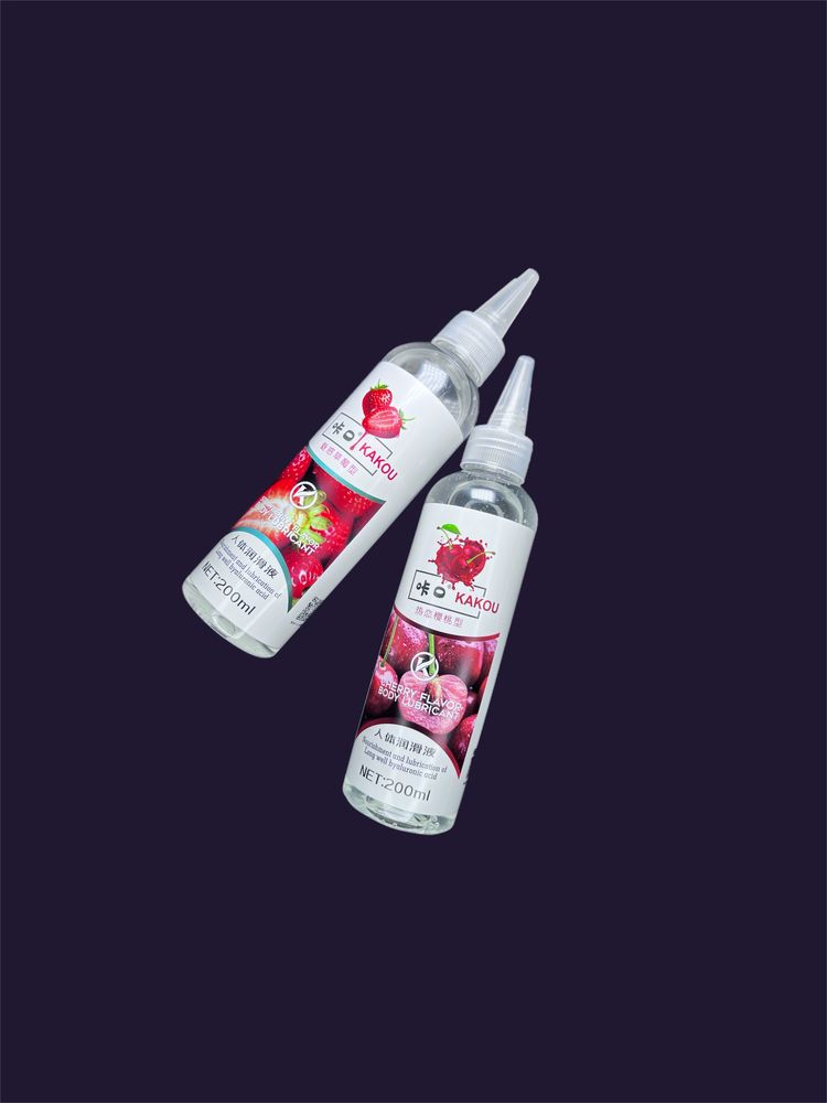 Смазка интимная лубрикант 200 мл вкус вишня клубники Kakou200 ml