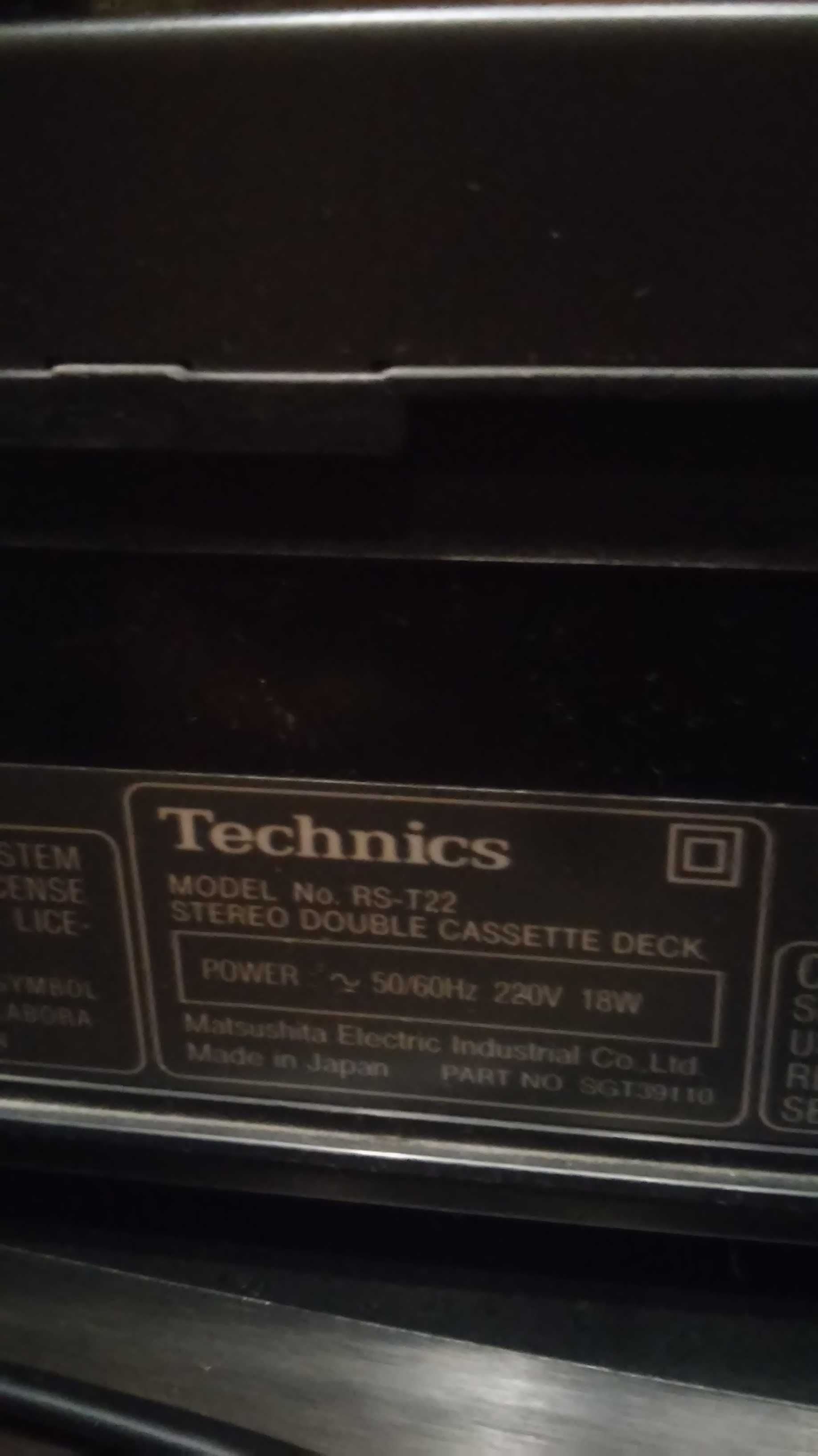 Technics RS T22 dwukasetowiec magnetofon