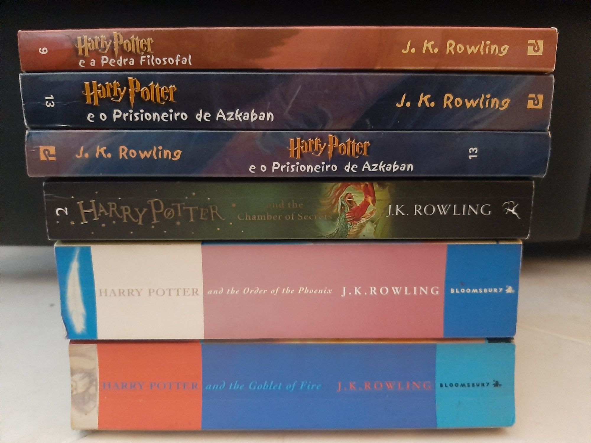 Harry Potter order Phoenix goblet fire pedra prisiobeuro azkaban