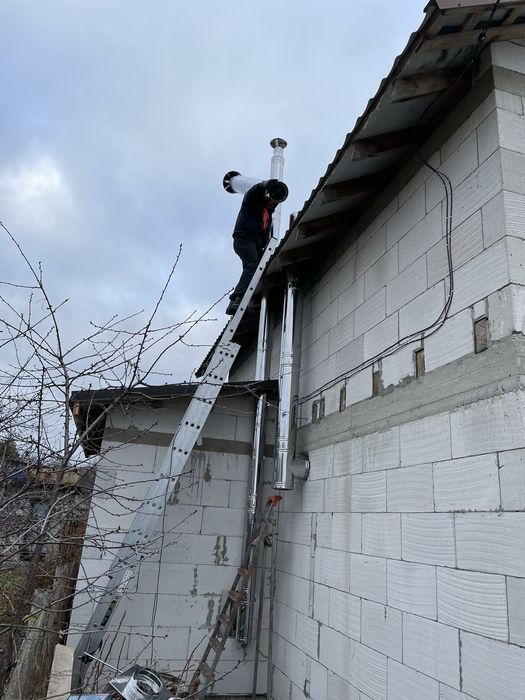 Монтаж димоходу, Димоход, дымоход, трубы нержавеющие, труби.