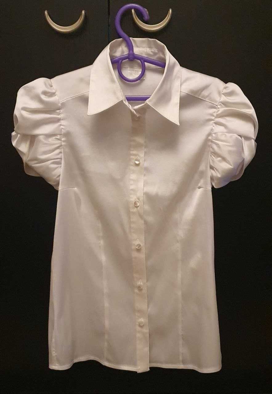 Блузка белая для девочки, 11 лет