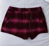 Wełniane Krótkie spodenki zimowe XL / 42 / 14 bordo czarne ciepłe wool