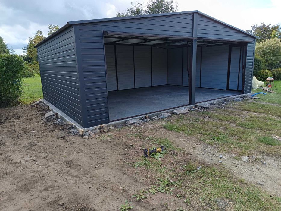 Garaz blaszany garaż blaszak garaże 7x5 5x7 profil Rus-Stal profil 6x6