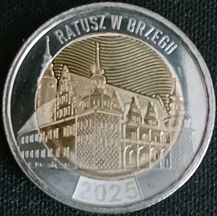 5 złotych Okolicznościowe Ratusz w Brzegu 2025 r - mennicze