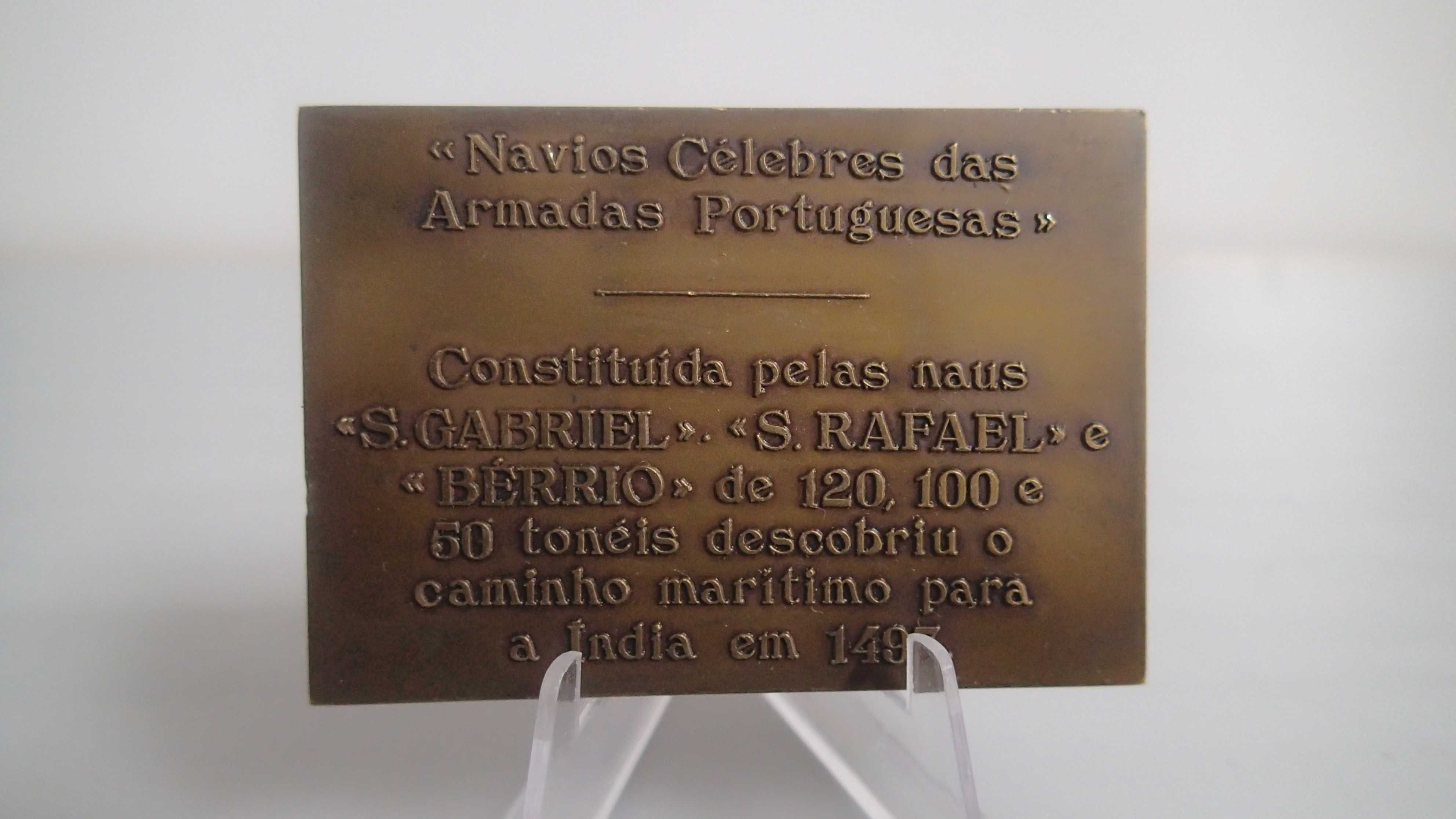 Placas de Bronze Navios Célebres das Armadas Portugueses