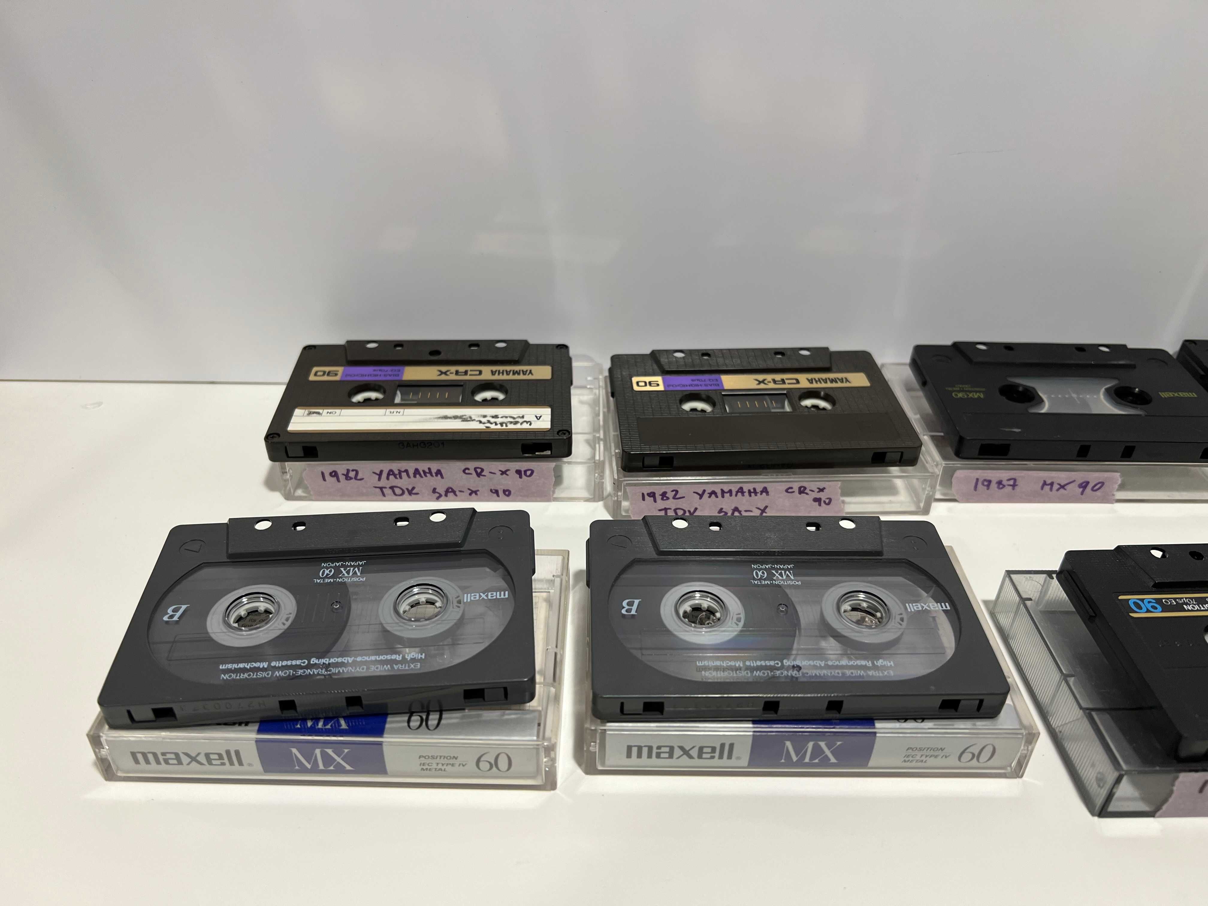 8 kaset metalowych i 2 chromowe, Maxell, TDK, Yamaha, Denon, Fuji #63