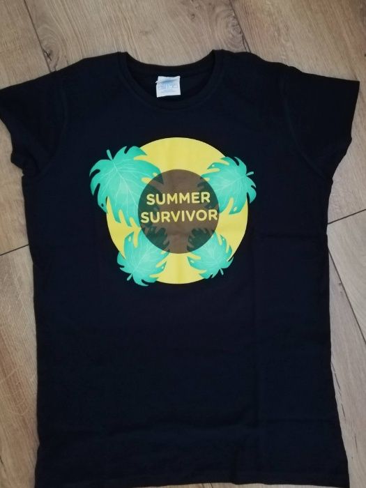 Koszulka na lato, t-shirt Summer survivor, nowy, rozmiar S, lato