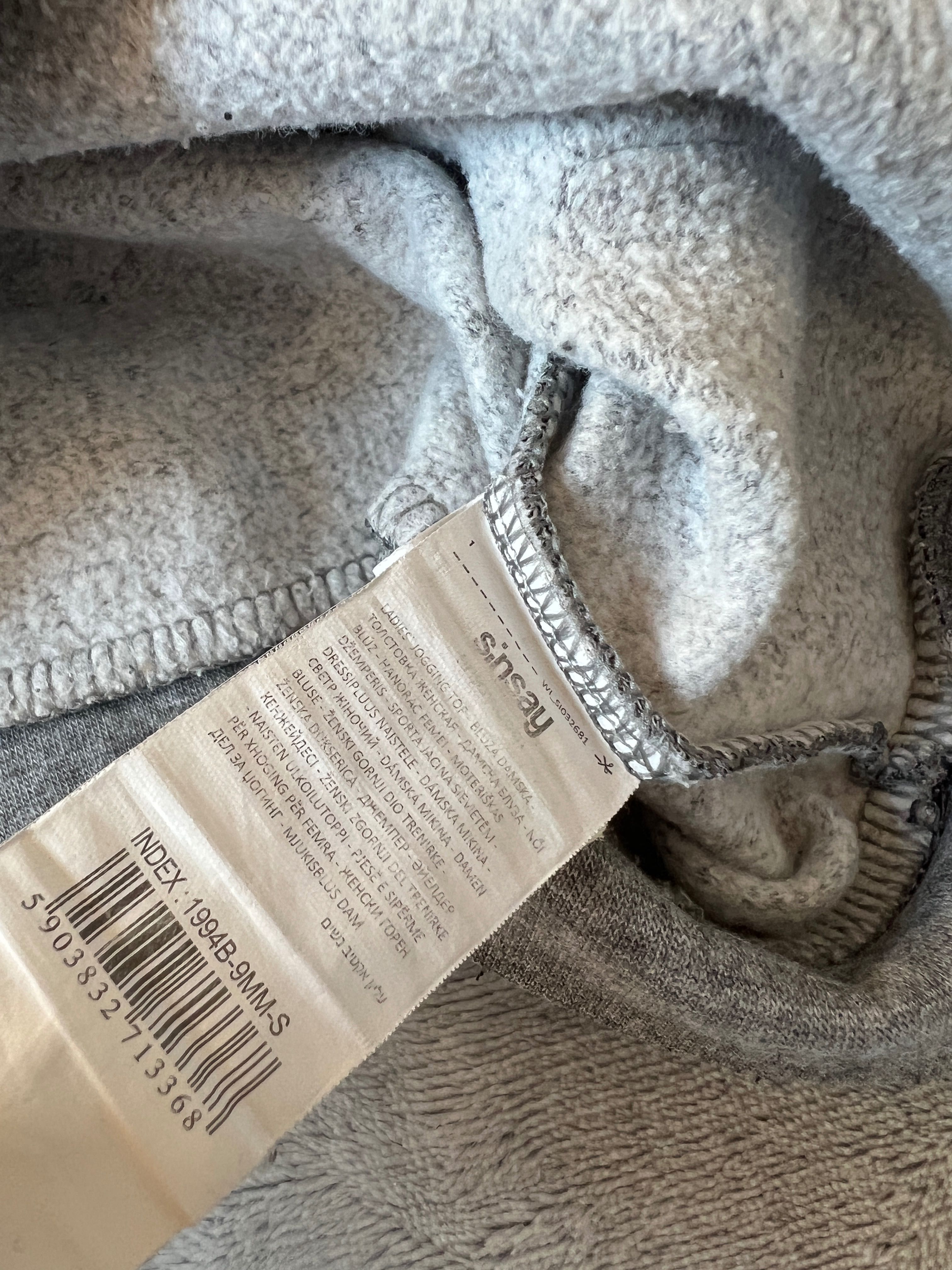 Sweter / bluza z kapturem rozsuwana szara - sinsay