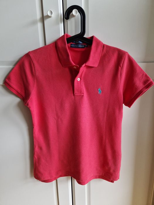 Koralowa koszulka polo Ralph Lauren 37 S czerwona polowka