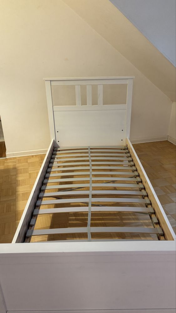Łóżko ikea hemnes 90 x 200 jednoosobowe stelaż i materac