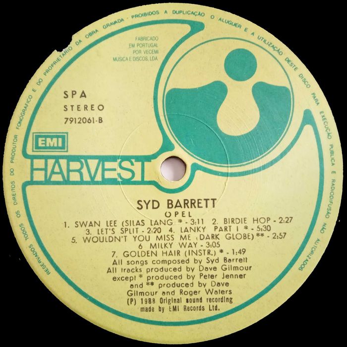 Syd Barrett	- - - - -	Opel	- - - - -	LP
