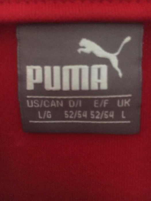 Puma Scuderia Ferrari Manga Comprida Zip Up Vermelho e Branco Tamanh/L