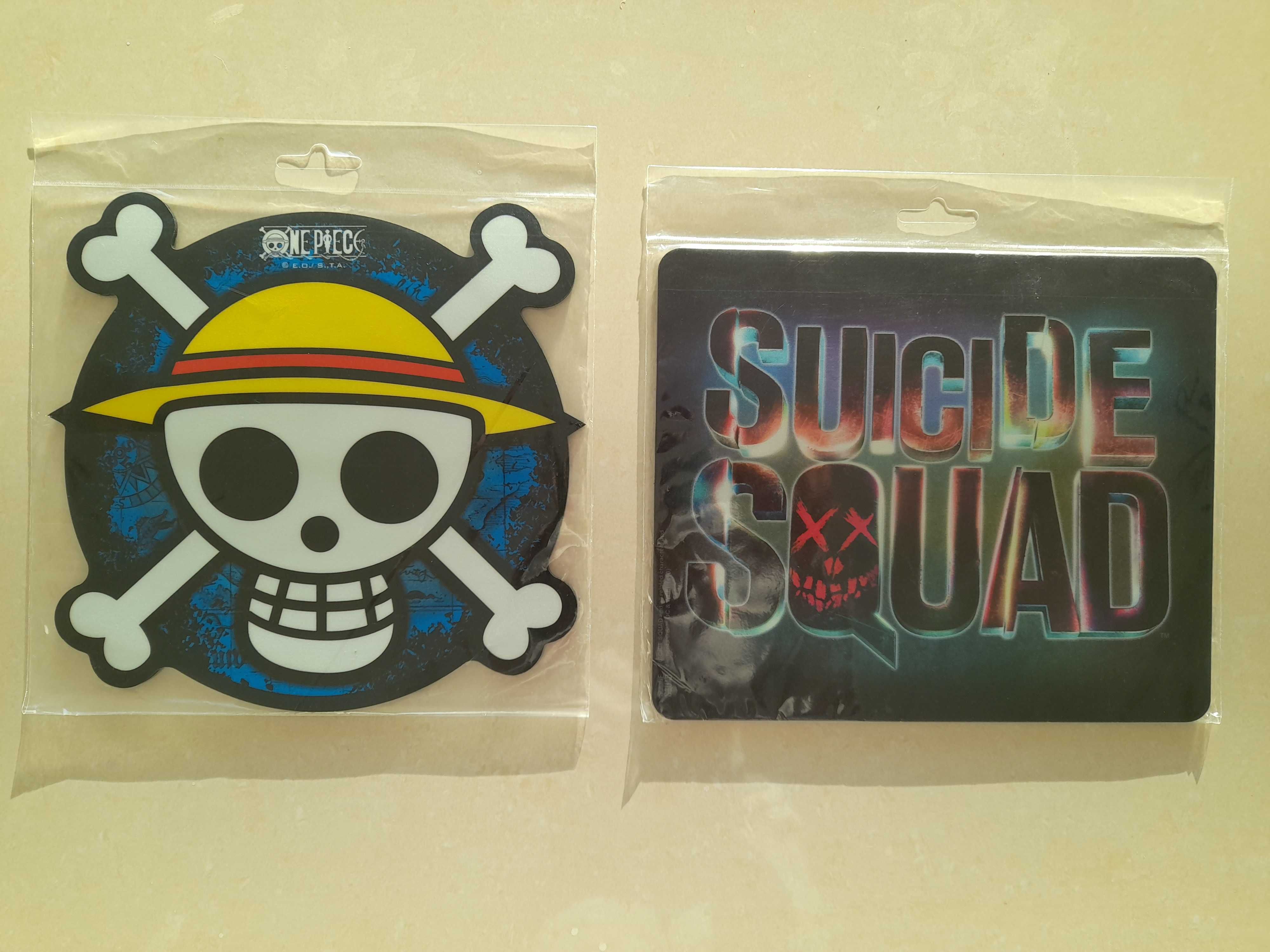 Tapetes de Rato Novos e Selados One Piece/Suicide Squad