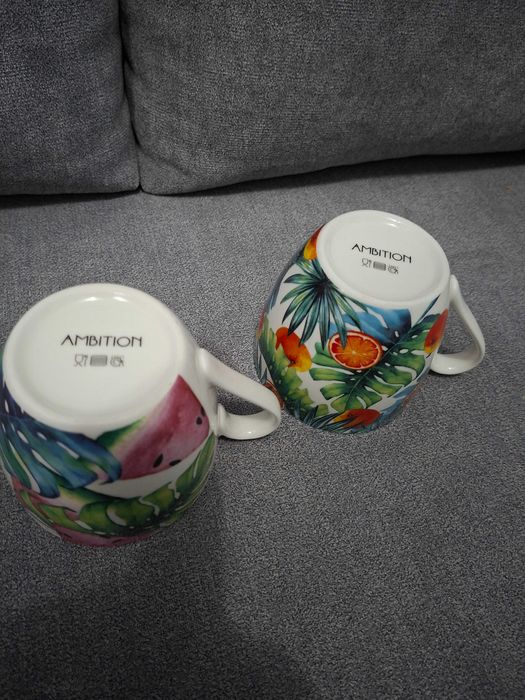 kubki Ambition 400ml pomarańcze liście arbuz liście