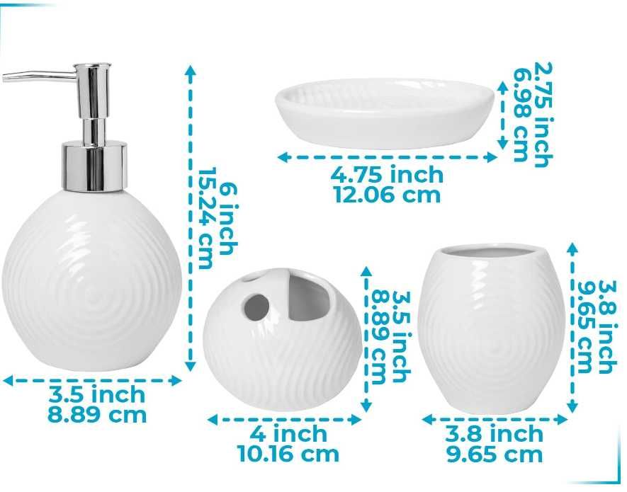 Ceramiczny zestaw łazienkowy 4 częściowy