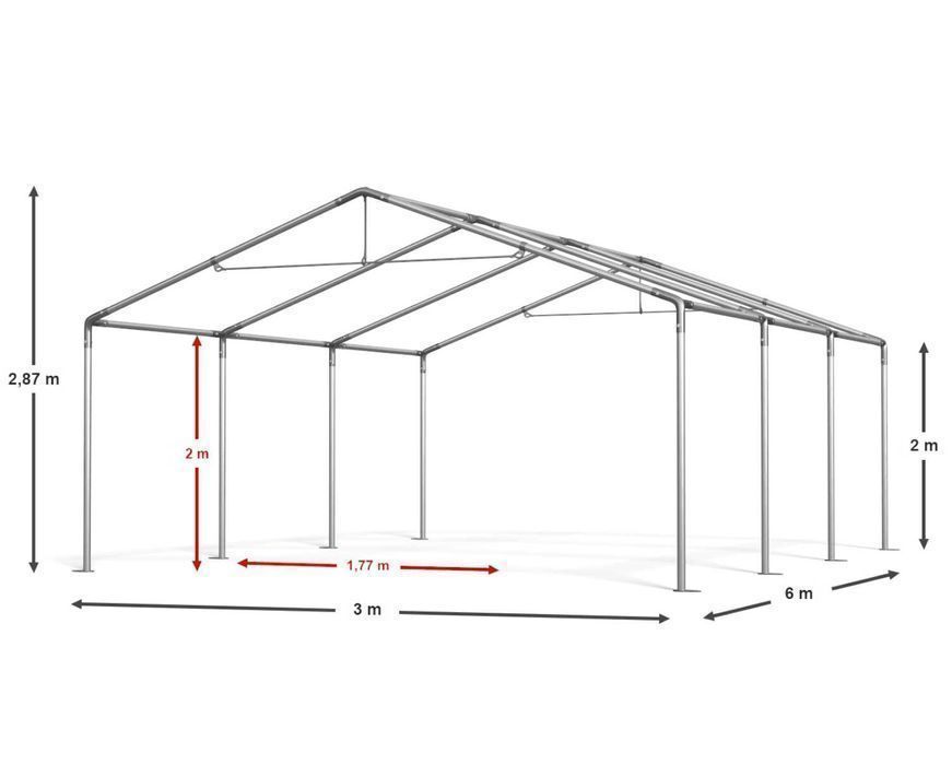Namiot Imprezowy Namiot do ogrodu 3x6x2m Pawilon Ogrodowy