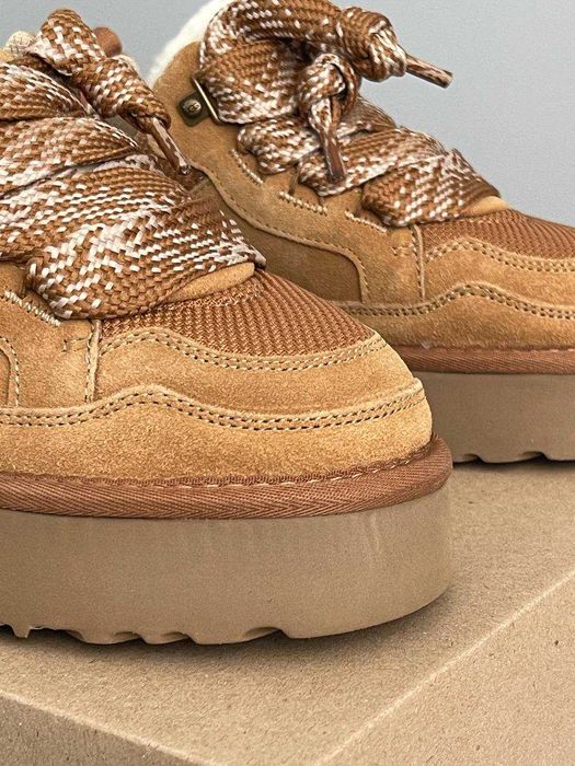 41 (26 см) UGG Lowmel Sneaker Platform Chestnut зимові уггі угг хутро