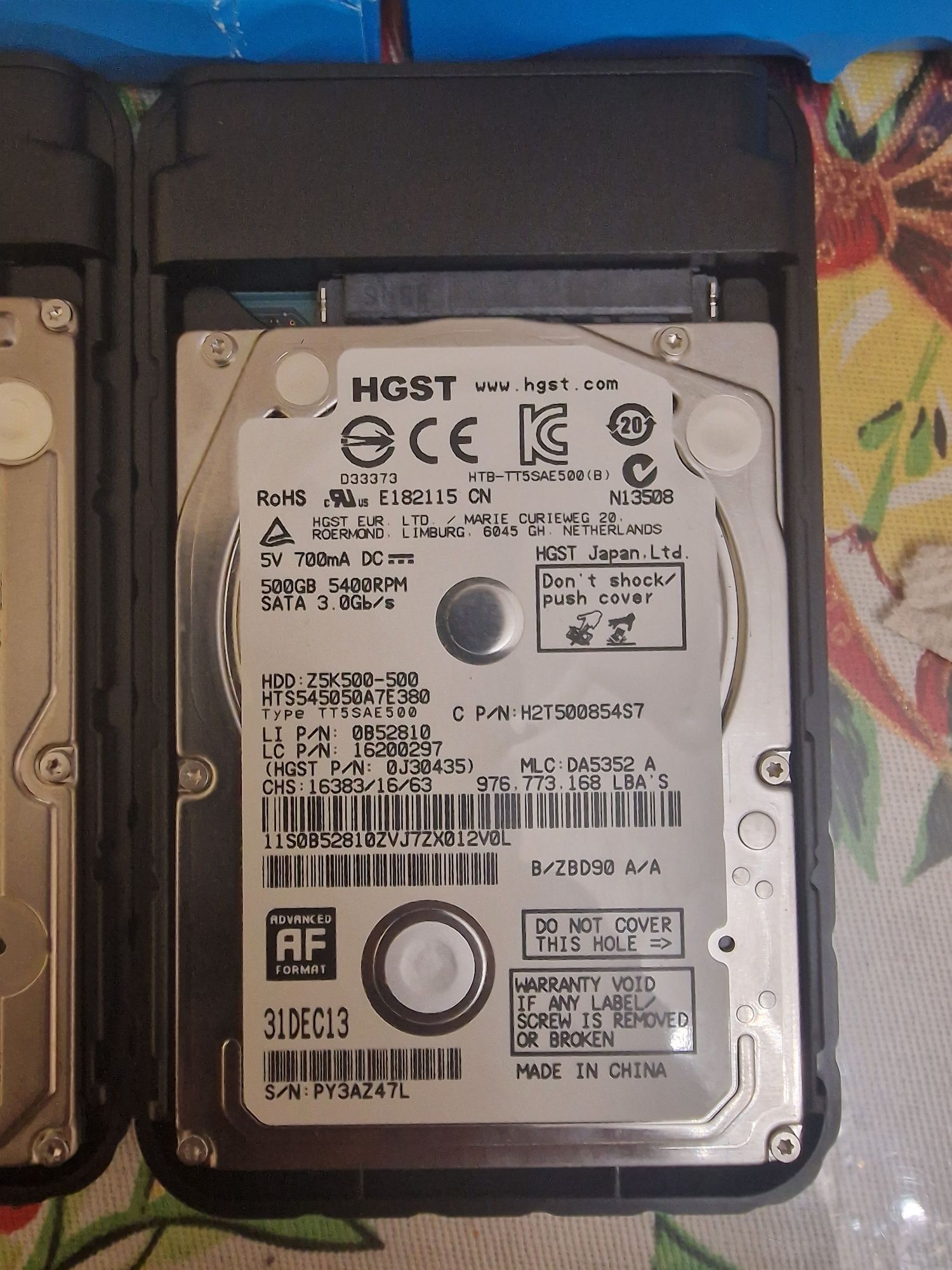 HDD диск (500 + 500 + 250) Hitachi, WD, HGST