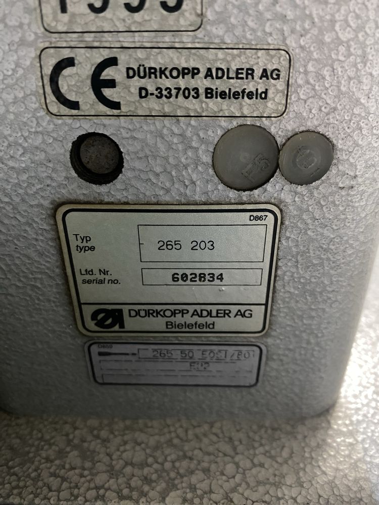 Maszyna Durkopp Adler 265 203 Zig Zag