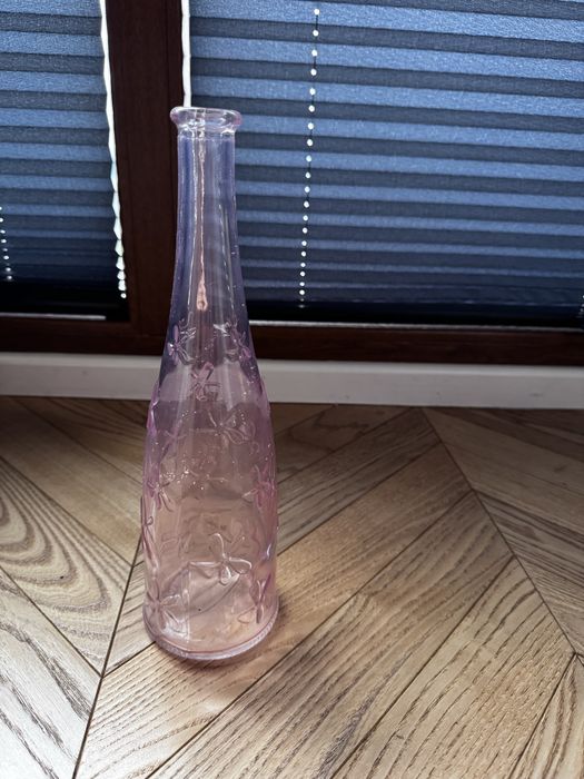 Wazon szklany różowy