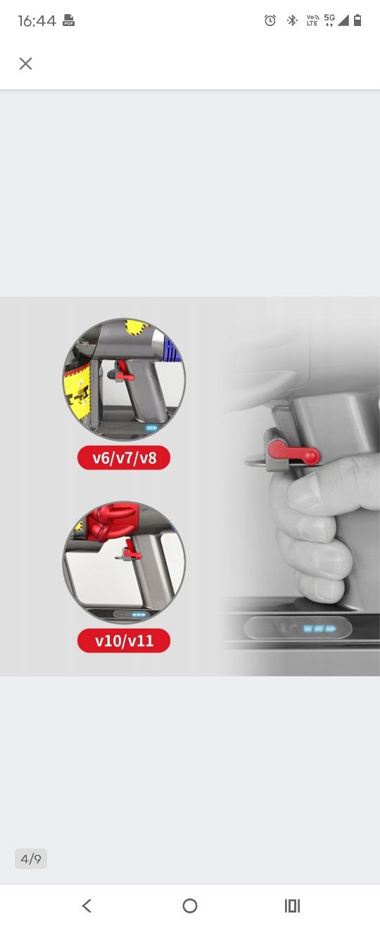 Blokada  włącznika przycisku spustu DYSON V6 V7 V8 V10 V11