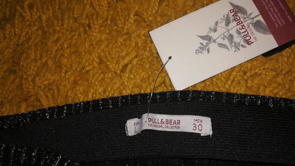 Nowa z metką czarno-złota spódnica i bluzka Pull&Bear Sylwester r. M/L