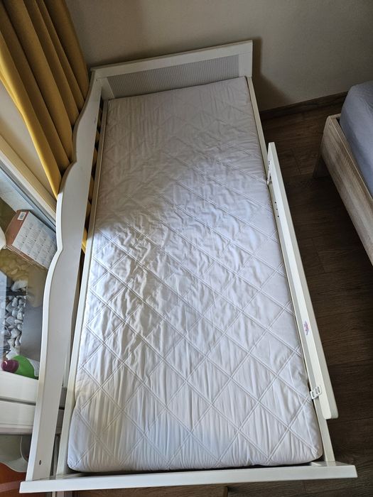 Łóżko dziecięce z barierką Ikea Hensvik 11333 biale