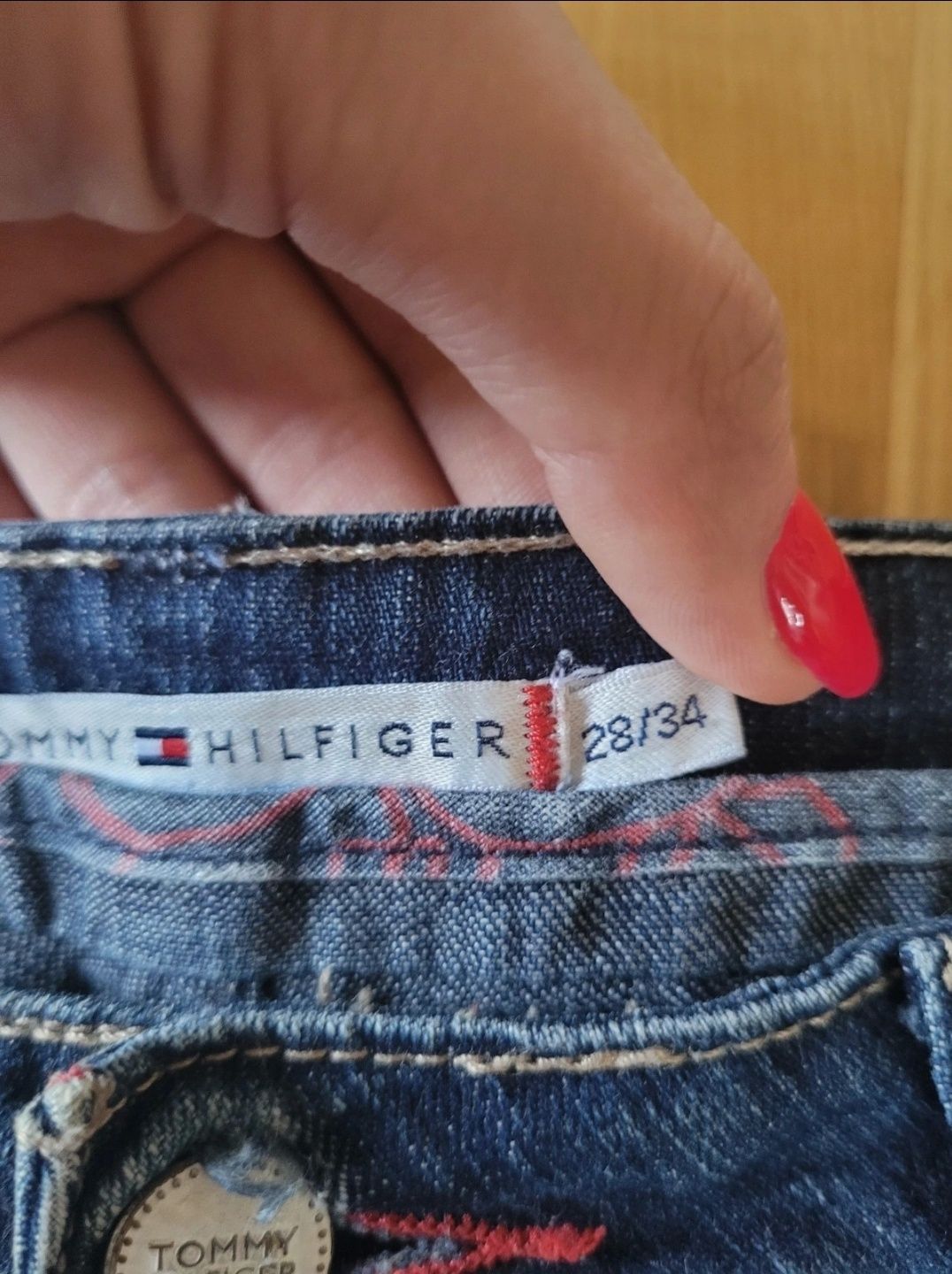 Niebieskie jeansy proste Tommy Hilfiger r. 28/34