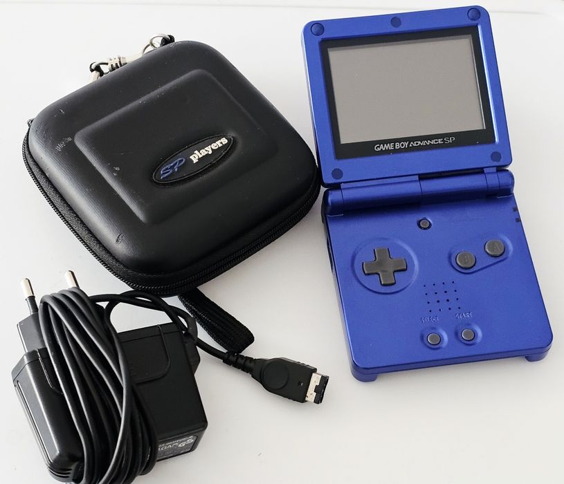 Nintendo Game Boy GAMEBOY Advance SP AGS-001 + ładowarka AGS-002 +etui