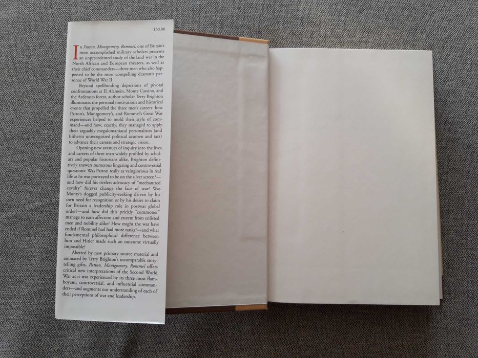 Livro "Patton, Montgomery, Rommel - Masters of War" de Terry Brighton