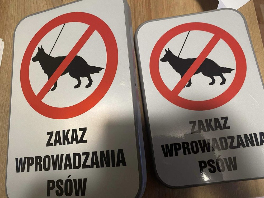 Tablica informacyjna Znak zakaz wprowadzania psów