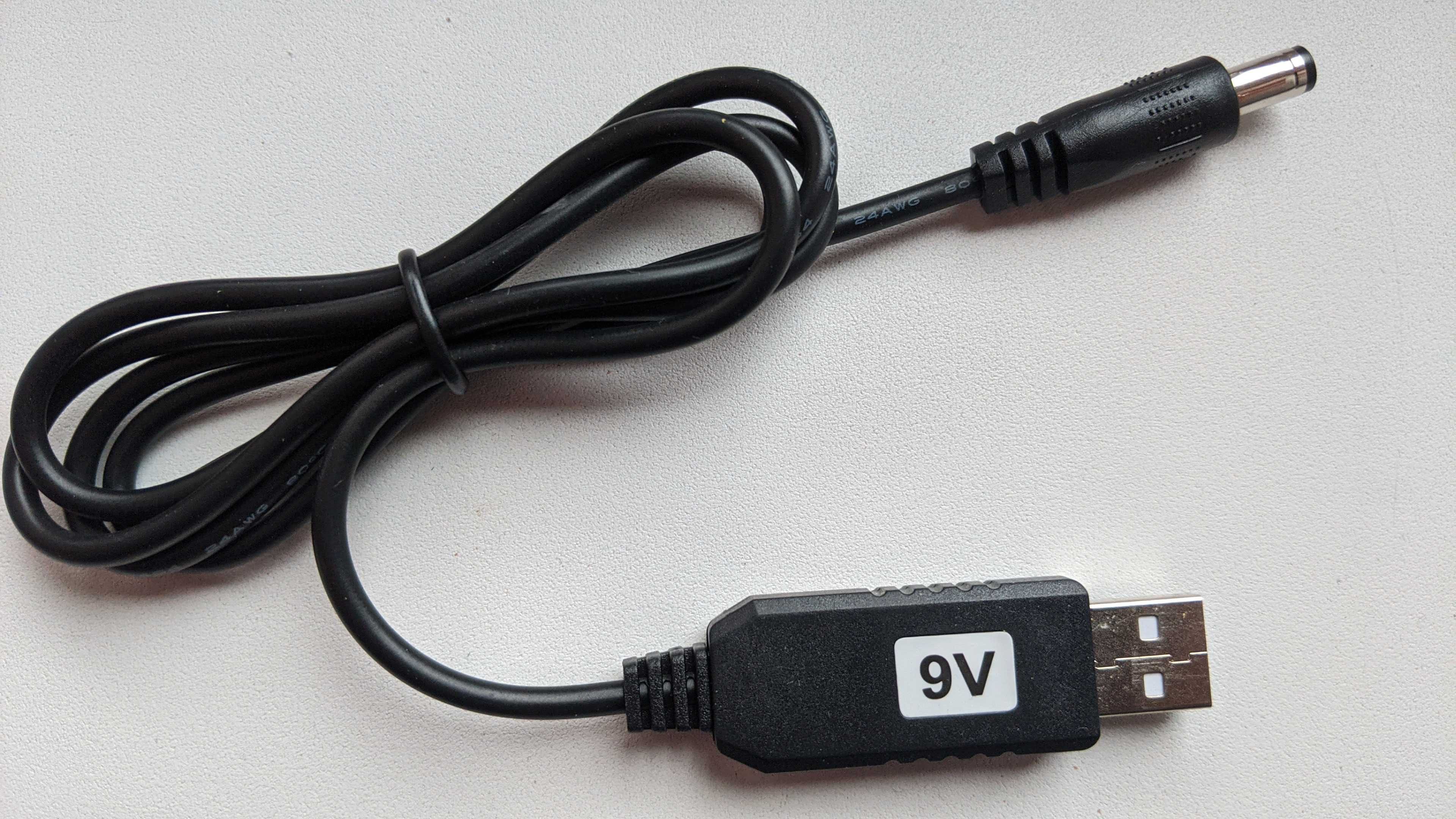 Кабель USB - DC 9V, 12V