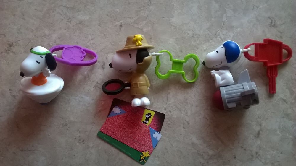 Figurki piesek Snoopy z McDonald's zestaw 3 sztuki