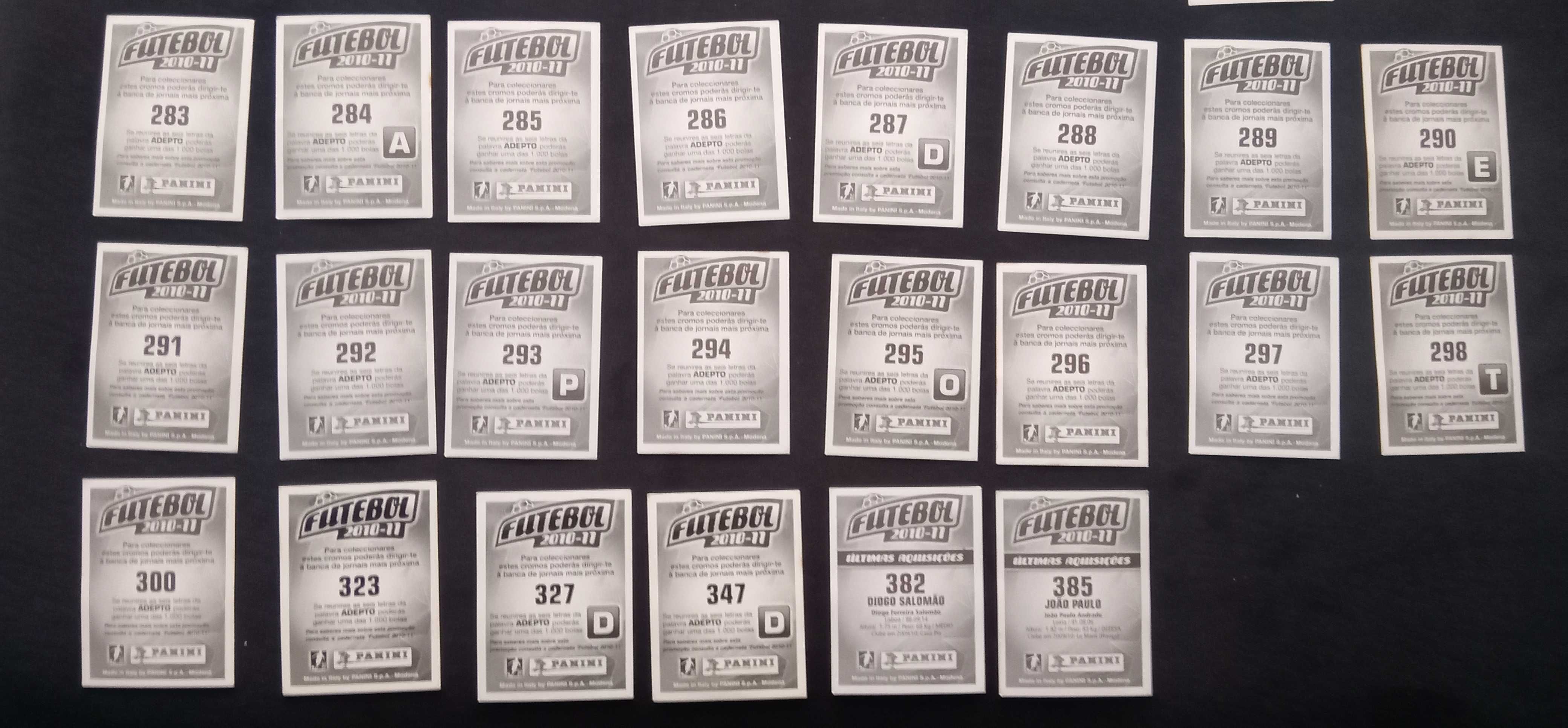 54 cromos diferentes da liga portuguesa 10/11