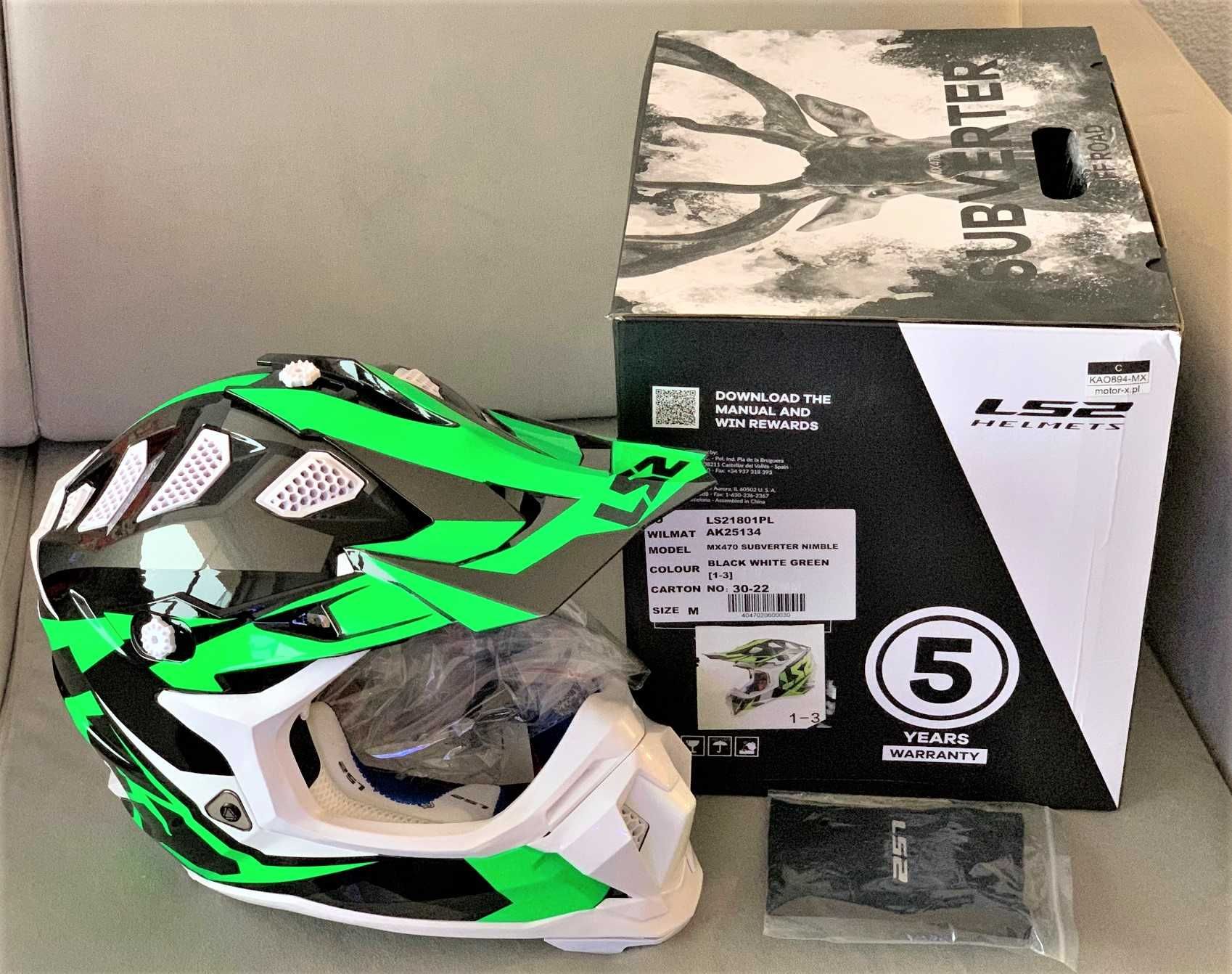 Capacete NOVO Ls2 MX470 Subverter Nimble Off-road. Tamanho M