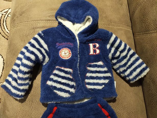 Тёплый детский  зимний костюмчик для мальчика 9 месяцев. 74 размер