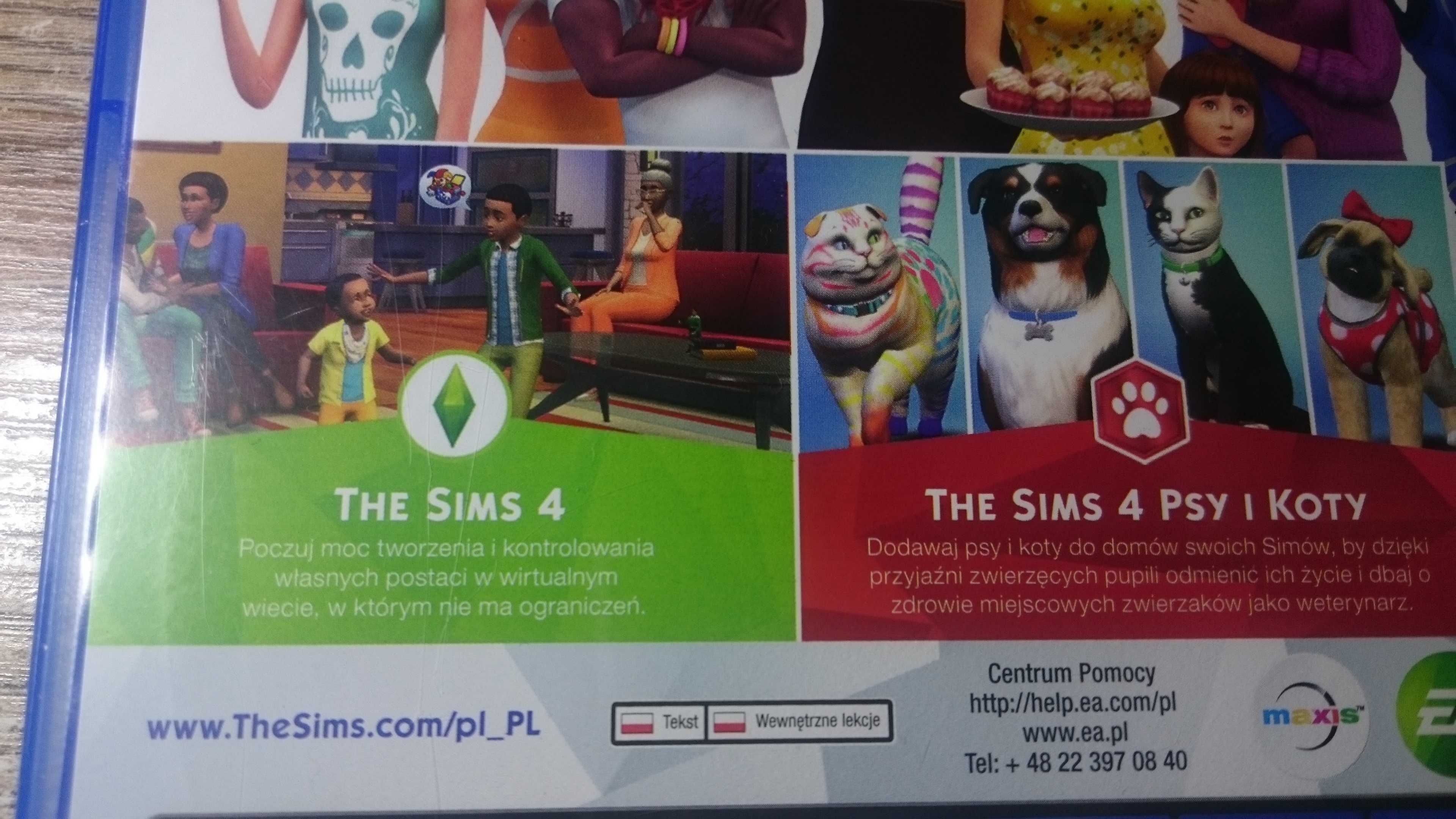 Dwie gry Sims 4 + Sims 4 Psy i koty ps4 playstation 4 lego minecraft