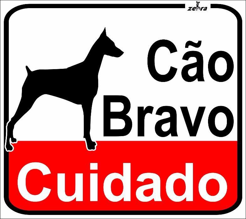 Placa de Sinalização Cuidado com o Cão