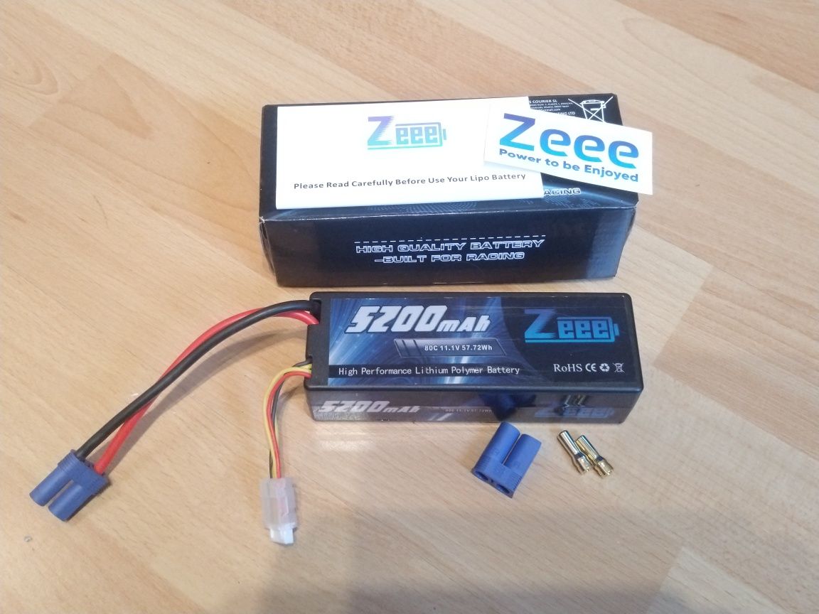 Nowy pakiet Zeee LiPo 3s 5200mAh 11.1v 80c Hardcase + wtyk