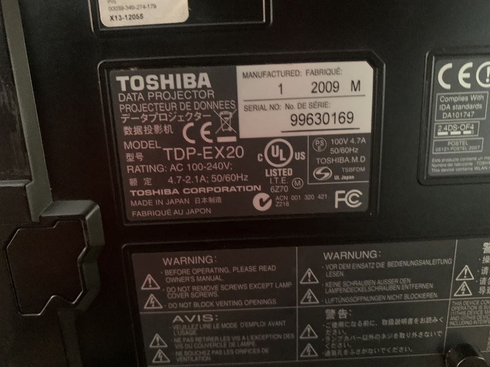 Rzutnik toshiba tdp-ex20