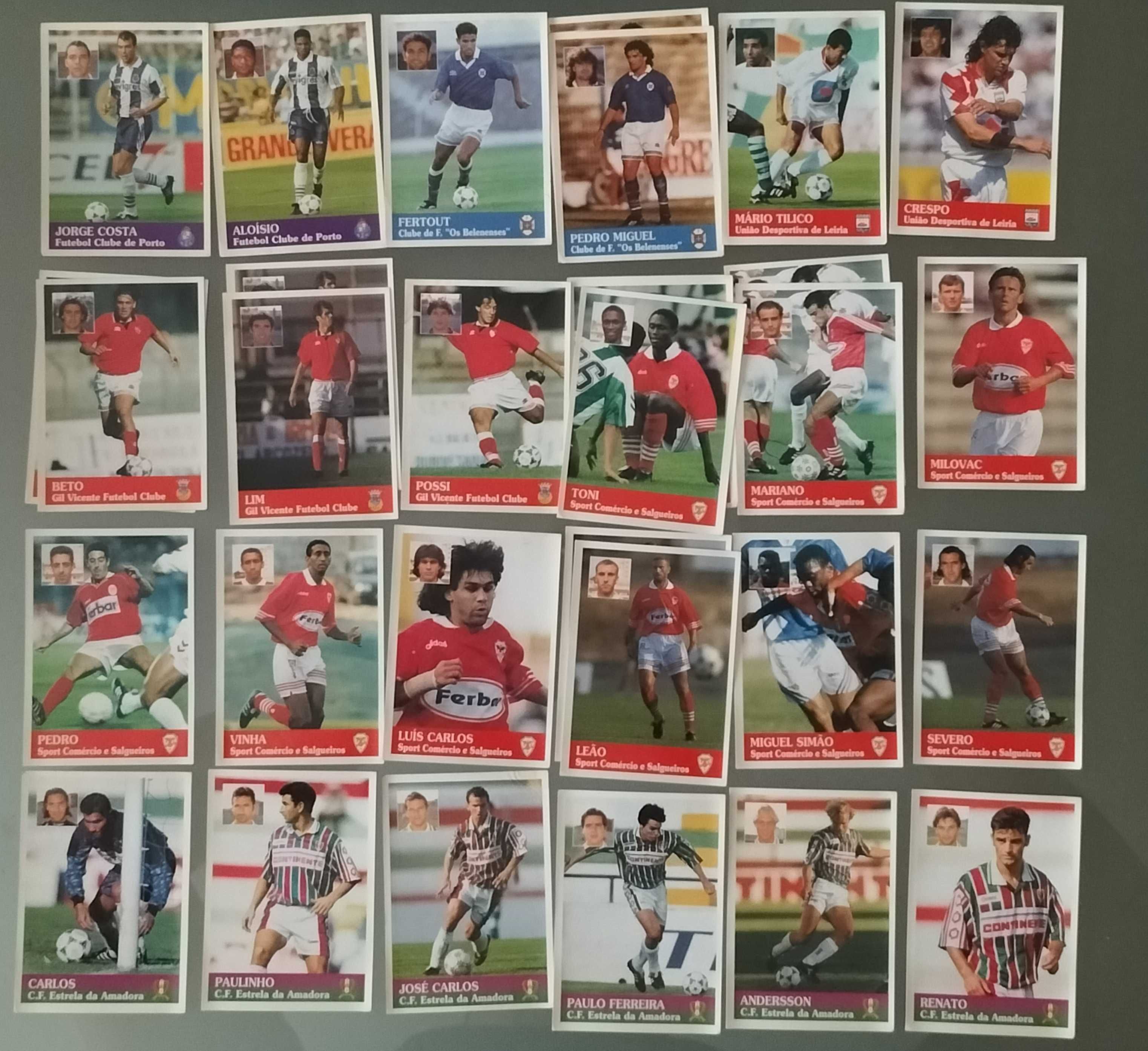 Lotes de cromos "Futebol 96/97" (listas nas últimas fotos)