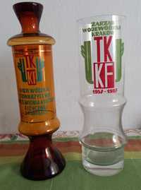 Zestaw 5 pucharów 3 szklanek i 1 wazonu TKKF z PRL