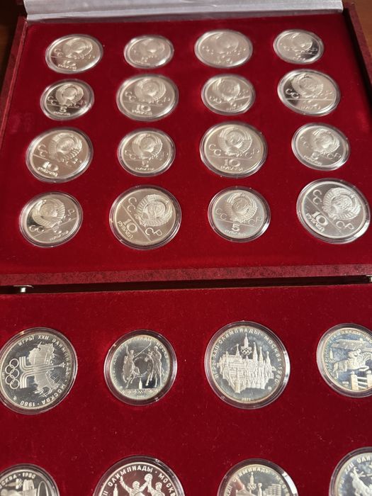 Полный набор серебряных монет Олимпиада 1980